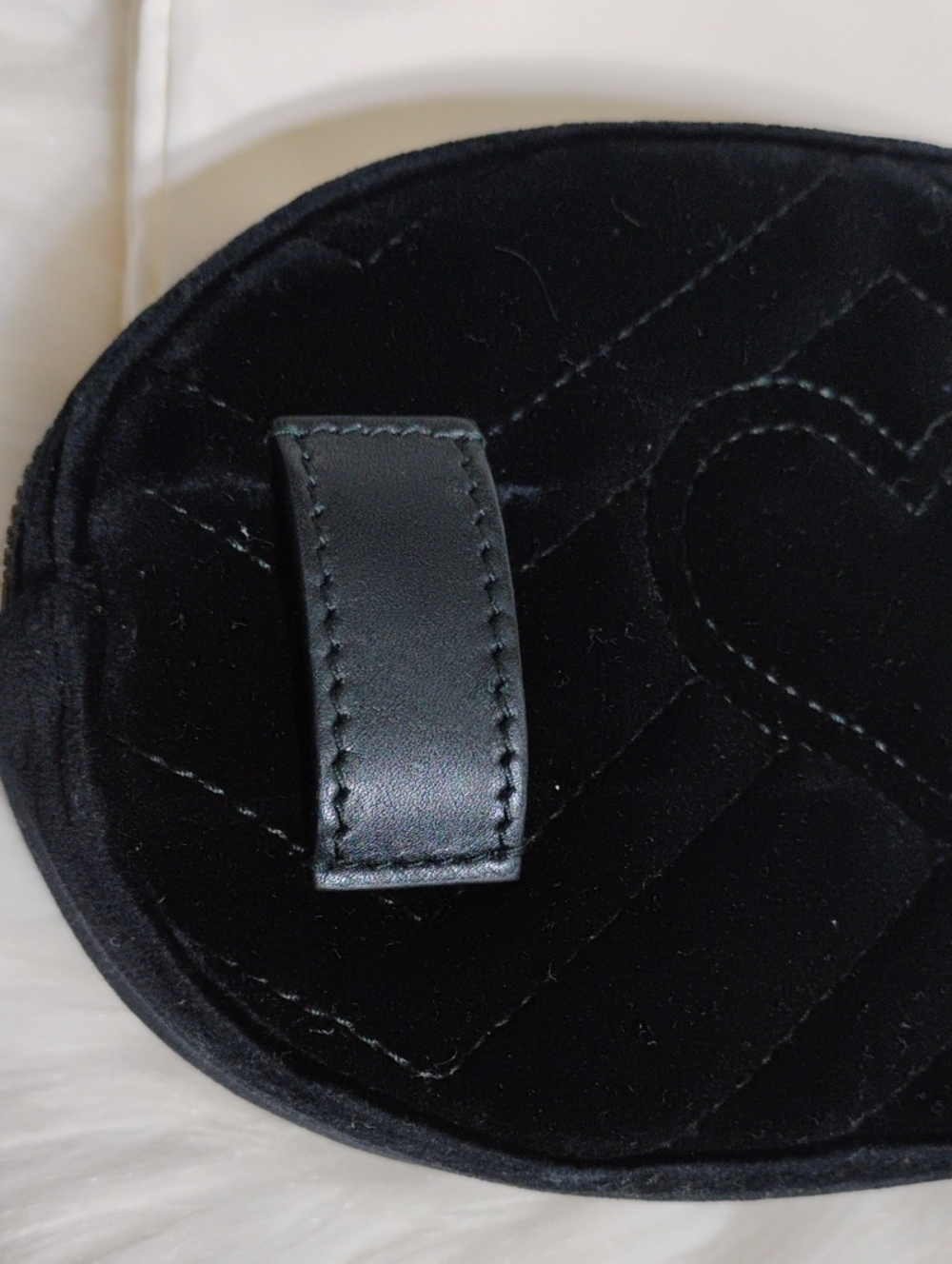 SALE! Gucci Black Velvet GG Marmont Body Waist Bag W/DB - Picture 15 of 16